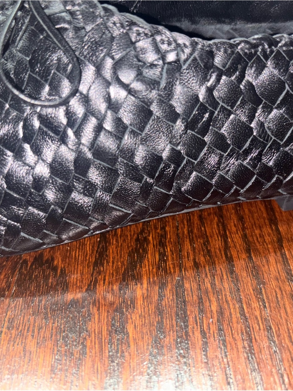 Massimo Dutti Black Woven Leather Ballet Flats - Picture 4 of 13